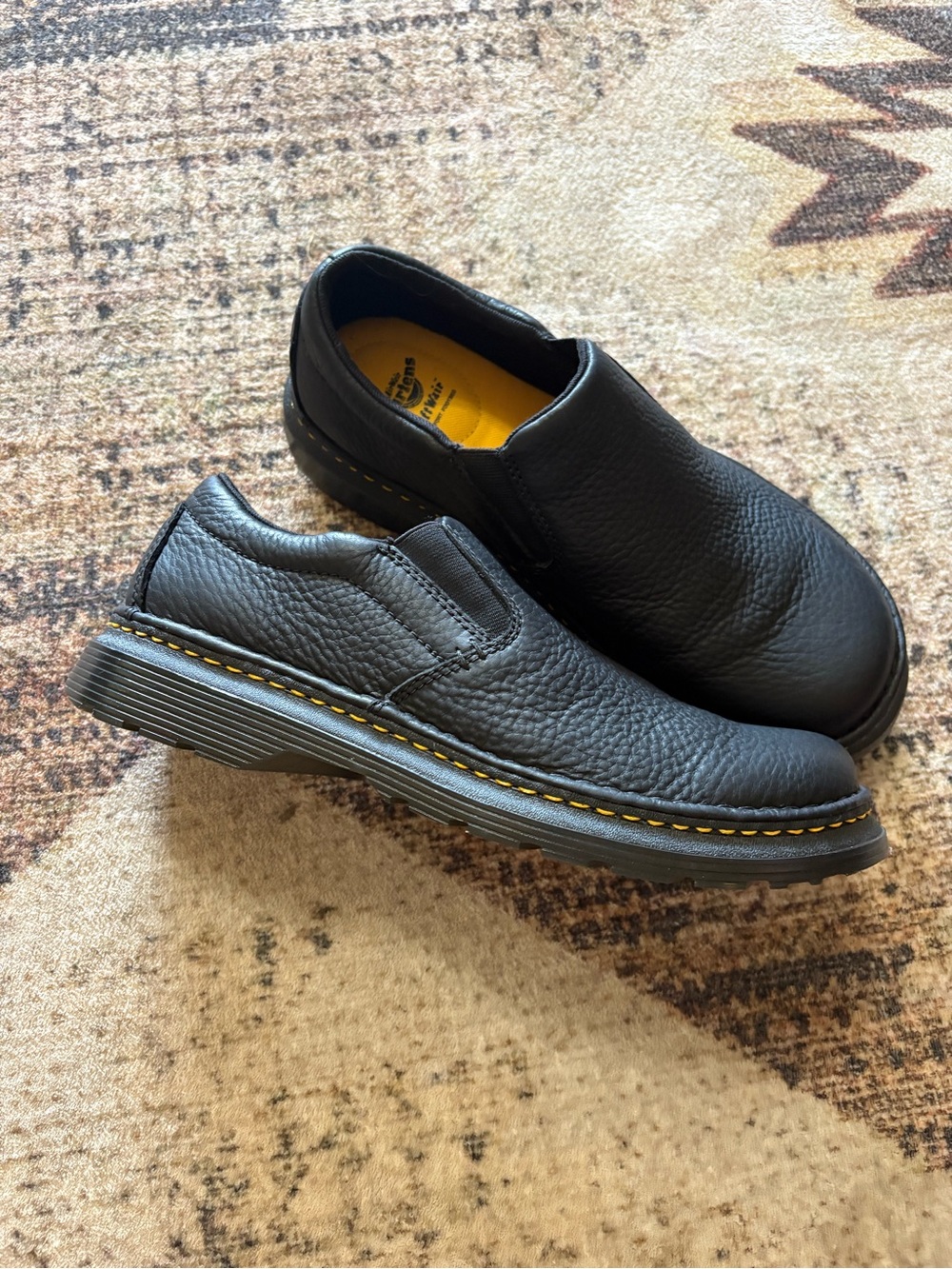 Dr. Martens Airway Boyle Men’s Grizzly Leather Slip On Softwair Shoes Size 11 - Picture 2 of 7